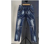 New Spring and summer straight fit slim fit mid high waist washed trendy men's jeans