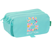 Safta Estuche Large Triple Benetton Azul