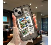 MINISO Toy Story Strawberry Bear Phone Case For iPhone 16 15 14 11 12 13 Mini Pro Max 78 Plus XR New Full Edge Transparent Shell