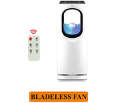 Aire Acondicionado Portátil. Motor Eficiente, Refrigeración y Humidificación, 65W , 3 Ajustes de Aire, 3 Velocidades, Anti-Mosquitos. Verano. Leafless Fan.