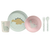 Vajilla Saro Wild Dinos 5 piezas para microondas