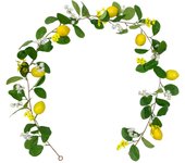 Artificial Lemon Garland Hanging Lemon Rattan Fake Lemon Garland With Eucalyptus Leaves Front Door Vine Kitchen Outdoor Decor