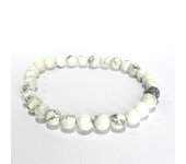 Pulsera Elástica de bolas de minera de Howlita de 6mm - Minerales Energéticos