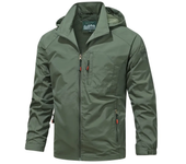 Chaqueta con capucha y casual para helbres de Invierno con bolsos con Cremallera