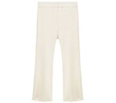 Children Capris Summer Thin Ice Silk Solid Color Pants New Girls Fashion Casual Solid Color Leggings Thin Ribbed Flared Pants