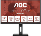 Aoc monitor 27” led ips fullhd 1080p 75hz - respuesta 4ms - ajuste de altura - angulo de vision 178° - altavoces incorporados - usb, hdmi, vga, audio - montaje vesa 100x100