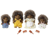 Familia erizo Sylvanian 4 figuras para jugar y coleccionar 4018 EPOCH