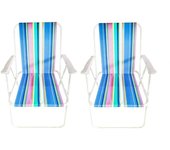 Pack de 2 Sillas de Playa Plegable Tumbona Silla playa portátil para Piscina Jardín Playa Aire Libre