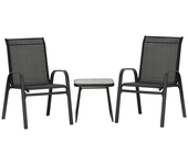 Conjunto de jardín Outsunny 2 sillas + 1 mesa negro