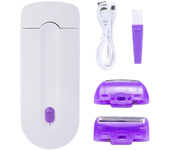 Depiladora recargable con USB para mujer, máquina de afeitar giratoria para cuerpo, cara, piernas, labios, zona del bikini, láser