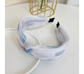 Tie Dyed Gauze Fabric Floral Print Wide Bowknot Bunny Ear Hairband Fashion Knotted Headband Hair Accessories