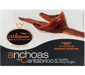 ARLEQUIN Anchoa 0,0 serie ORO 8 filetes del Cantábrico aceite de oliva, reserva Santoña  120 ml