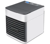 Mini Aire Acondicionado Portátil 3 en 1 con Humidificador, Luz Nocturna y Ventilador Ajustable de 3 Velocidades para Dormitorio, Oficina y Exterior