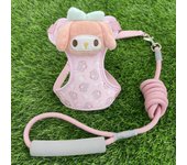 2024HOT Sanrios Pet Vest Style Traction Rope Kawaii Kuromi Cartoon Cute Cat Dog Go Out Harness Go Out Anti-lost Rope Fashion New