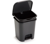 Cubo de basura 7,5 libros con pedal y cubo interior, cubo de limpieza de plástico, papelera para oficina, cocina, baño, aseo, etc. Disponible en 3 colores.