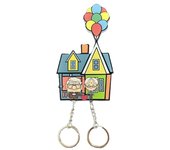 Creative Couple House Key Hanger Anime Balloon Hook Wall Keychain for Kitchen Keychain Cartoon Figure Shape Adhesive Room Decor