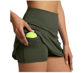 Women's sports skirt Pockets Women'S Double Layered Pleats