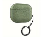 for Airpods Pro 2 Pro Airpods 1 2 3 Leather Case Cover with Keychain Protective Case Cover Skin for Men Women, Front LED Visible