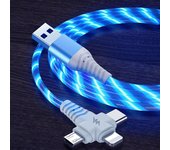 Cable de carga rápida para Xiaomi Redmi, iPhone, Samsung, Huawei, 3 en 1
