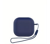 Suitable for 2024 AirPods 4 Shockproof and Anti-fall Soft Silicone Headphone Charging Case Protective Cover with Lanyard
