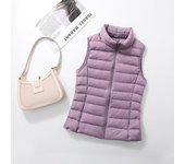 Women sleeveless women's ultra light down vests slim jacket girl gilet plus lightweight windproof warm waistcoat