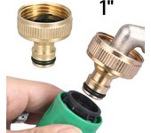 1inch BSPF Brass Fitting Hose Tap Pipe Connector Garden Car Wash Water Gun Pipe Joint Faucet Adapter