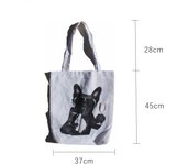 Bolso de hombro de compra con estampada de los dubujos doble cara . de tela loneta.estampada dibujos personalizada.gran capacidad