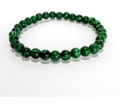 Pulsera Elástica de bolas de minera de Malaquita de 6mm - Minerales Energéticos
