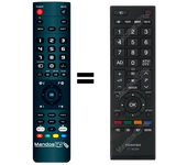 Mando a distancia programado para TV modelo 75018168 de TOSHIBA