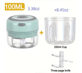 Mini picadora eléctrica de ajo de 3,38 oz/8,45 oz, trituradora de ajo con chile USB, picadora de verduras de jengibre duradera