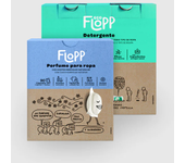 Flopp - Pack Colada perfecta - Detergente Ecológico en Cápsulas para Ropa 70 Cápsulas + Perfume para la Ropa ecológico con Aceites Esenciales Naturales en Pastillas 90 cápsulas