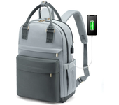 PORCHEDDU Mochela Portatil Mujer, 15,6 Pulgadas Impermeable Antirrobo, Casual Backpack Escolar para Ordenador Portátil with Carga USB PARA EL Trabajo Viajes Universidad Colegio