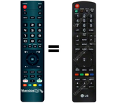 Mando a distancia programado para TV modelo 50PY3DF de LG