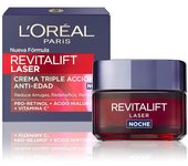 L'Oreal Paris Revitalift Filler Ácido hialurónico 1,5% puro concentrado de ácido hialurónico suero cuentagotas -L'Oréal Paris Revitalift Láser Crema de Día Anti-Edad Triple Acción, Protección Solar SPF 25, 50 ml-DIA-NOCHE-Sérum facial de noche