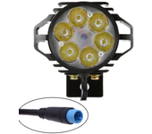 36/48V Electric Bicycle Front Light With Horn 4pin 3pin Waterproof Optiops LED Front Light Waterproof E-Bike Headlight