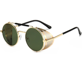 Gafas de sol redondas de Metal para hombre y mujer, lentes de sol Punk con montura Retro, gafas de sol de buena aumens, Devil Crowley, David Tennant, gafas de Cosplay Uv
