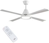 Jata JVTE4235 - Ventilador Techo con Luz de 4 Apas, 132cm, Mando a Distancia, Motor DC , Color Blanco