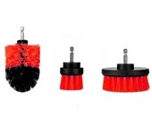 3Pcs/Set Electric Scrubber Brush Drill Brush Kit Plastic Round Cleaning Brush For Carpet Glass Car Tires Nylon Brushes