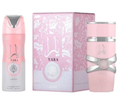 Pack de Yara rosa desodorante de 200 + YARA DE 100 ML Lattafa original, Fragancia femenina,dulce,sensual TOP VENTAS ,Pack de regalo cumpleaños,navidad ,fiestas,Colonia YARA ROSA 100 ML mas Desodorante de 200 ml NOVEDAD PACK REGALO IDEAL MUJER