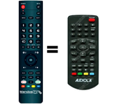 Mando a distancia programado para SAT DTT modelo DEC645-USB REC de AUDIOLA
