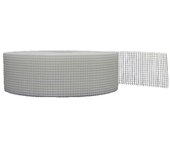 Construsim Cinta Adhesiva de Malla de Fibra de Vidrio Autoadhesiva en Forma de Cuadrícula - 48mm X 150m - Crema Claro