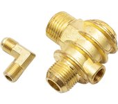 1pcs 3-Port Check Valve Brass Male-Threaded For Compressor Small Air Pump Oil Free Machine Piston Type Direct Connection Parts