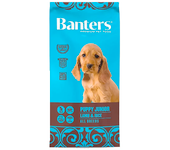 BANTERS Puppy Junior, 3kg, 15kg, Comida Natural con Cordero para Perros Cachorros, Pienso para Perros Jóvenes
