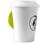 Taza con Presa de Escalada - Climbing Mug para Escaladores, Apta para Microondas, Taza de Cerámica con Tapa de Silicona, Taza de Escalada Hecha en España, 380 ml, verde y rojo, X VILUX