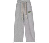 All straight leg sports student sweatpants men letter embroidered standard casual wide-leg pants 2024 spring and fall pants