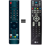 Mandos.tv 32LE2R para LG mando a distancia programado