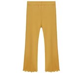 Children Summer Solid Color Thin Ribbed Knit Flared Pants Girls Casual Trousers Korea Fashion Pants Girl Princess Style Capris