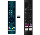 Mandos.tv 55A7GQ para HISENSE mando a distancia programado