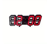 Wall Clock Digital Alarm Modern Kitchen Electronic Smart 3D USB Power Supply LED Time Date Temperature Display Desktop Bedroom