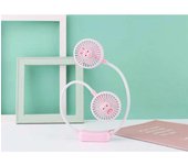 Mini ventilador portátil  para el cuello,con diseño animados. dispositivo silencioso y plegable, recargable por usb.